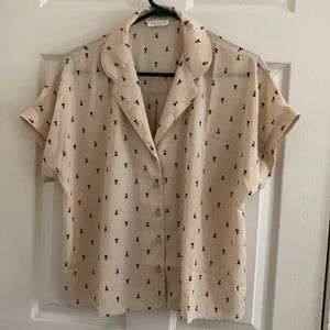 Bohme boxy printed button-up